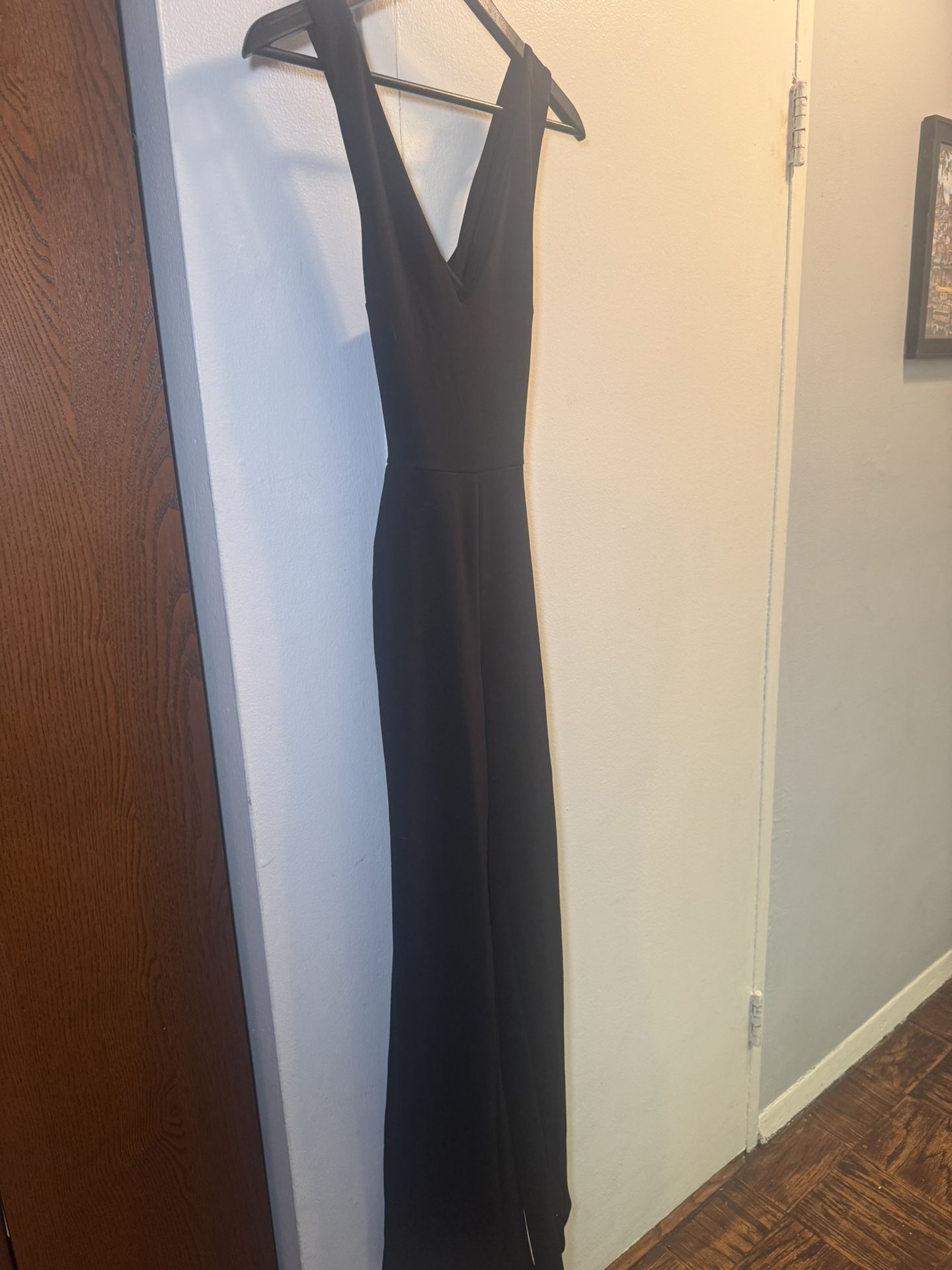 Express jumpsuit, halter, black top. Size XS but fits like S. Long legs. Worn once only