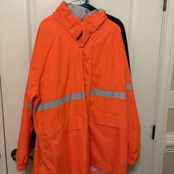 Men’s Orange Reflective Jacket/Pant Set