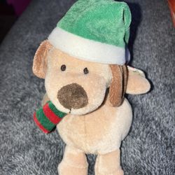 Ty Jingle Beanie Ornament “Slushes” the Holiday Dog - No Hang Tag