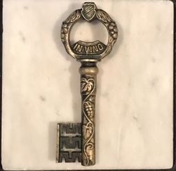 Vintage Heavy Italian  Cast  Metal Cork Screw