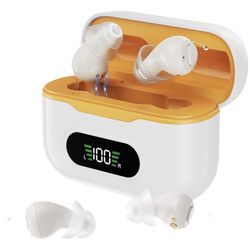 Pro Hearing Aids for Seniors with Intelligent Auto-Noise Cancelling (Not Amplifiers),Rechargeable Digital OTC with 32-Channel for Clear Sound, Super M