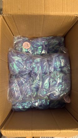 Bulk Lot Iridescent Blue-Green Loofahs