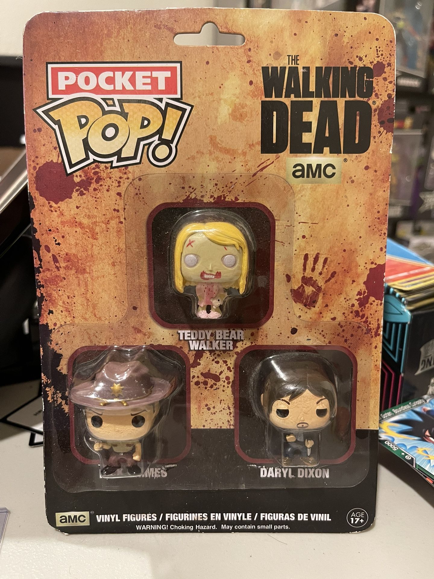 Funko Pocket Pop The Walking Dead Rick, Teddy Bear Walker & Daryl Dixon