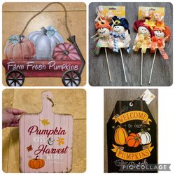 Welcome to Our Pumpkins Patch Fall Signs & scarecrow decor