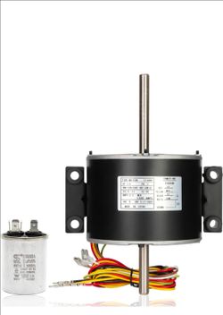 (( #3-3-1-5-3-3-2.005 )) Condenser Fan Motor w/ Capacitor 115V 1/4HP 1585RPM 3-Speed