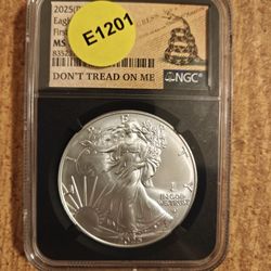 Silver Eagle 2025 Don't Tread On Me MS70