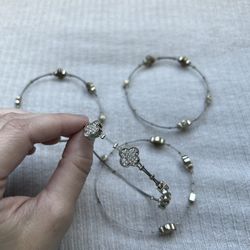4 Silver And Gold Bracelets From Stefani Cantis 