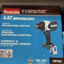 Makita New 1/2” High Torque Impact Wrench - 3 Speeds 
