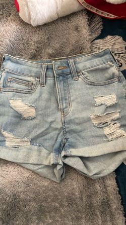 Light wash shorts