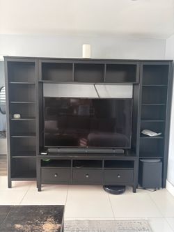 Tv stand and around