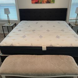 King size Bed  w/ Bench