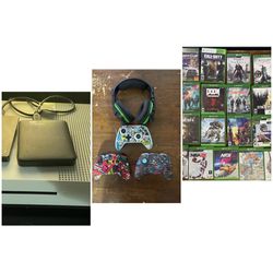 Xbox One S 500gb/(2)1TB HDD=2.5TB