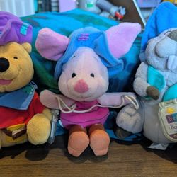 Western Pooh Piglet and Gopher Bean Bottomed Plushies
