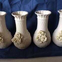 Set Of 4 Porcelain Wedding Vases