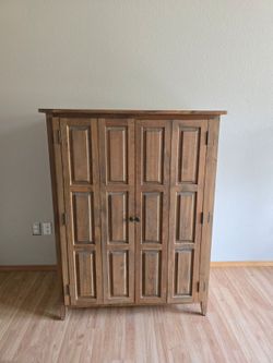 Solid wood computer cabinet