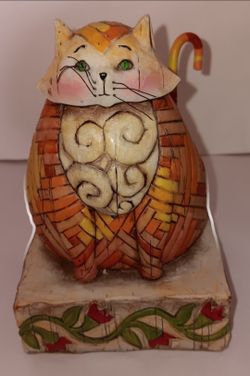 2003 Jim Shore Heartwood Creek "Elijah" cat art $10 FIRM