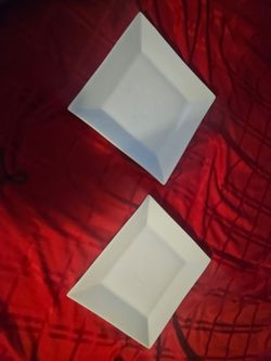 White Square by Vitrified Porcelain  DINNER PLATE 11.5"  SET/2
