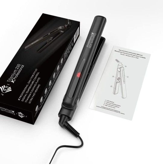 JINRI Hair Straightener, Hair Straightening Flat Iron 450℉ High Heat with Ceramic Floating Plate & Adjustable Temp, for Straightens & Curls All Hair T