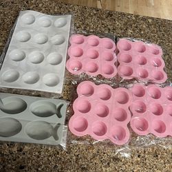 new assortment of silicone molds dome circle and fish molds all for one low price 