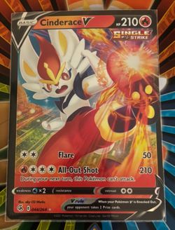 Holo Cinderace V 044/264 Ultra Rare Fusion Strike Pokemon TCG