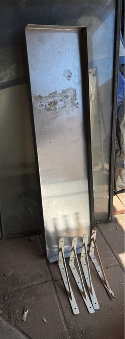 Stainless Steel 12" x 48" Solid Wall Shelf