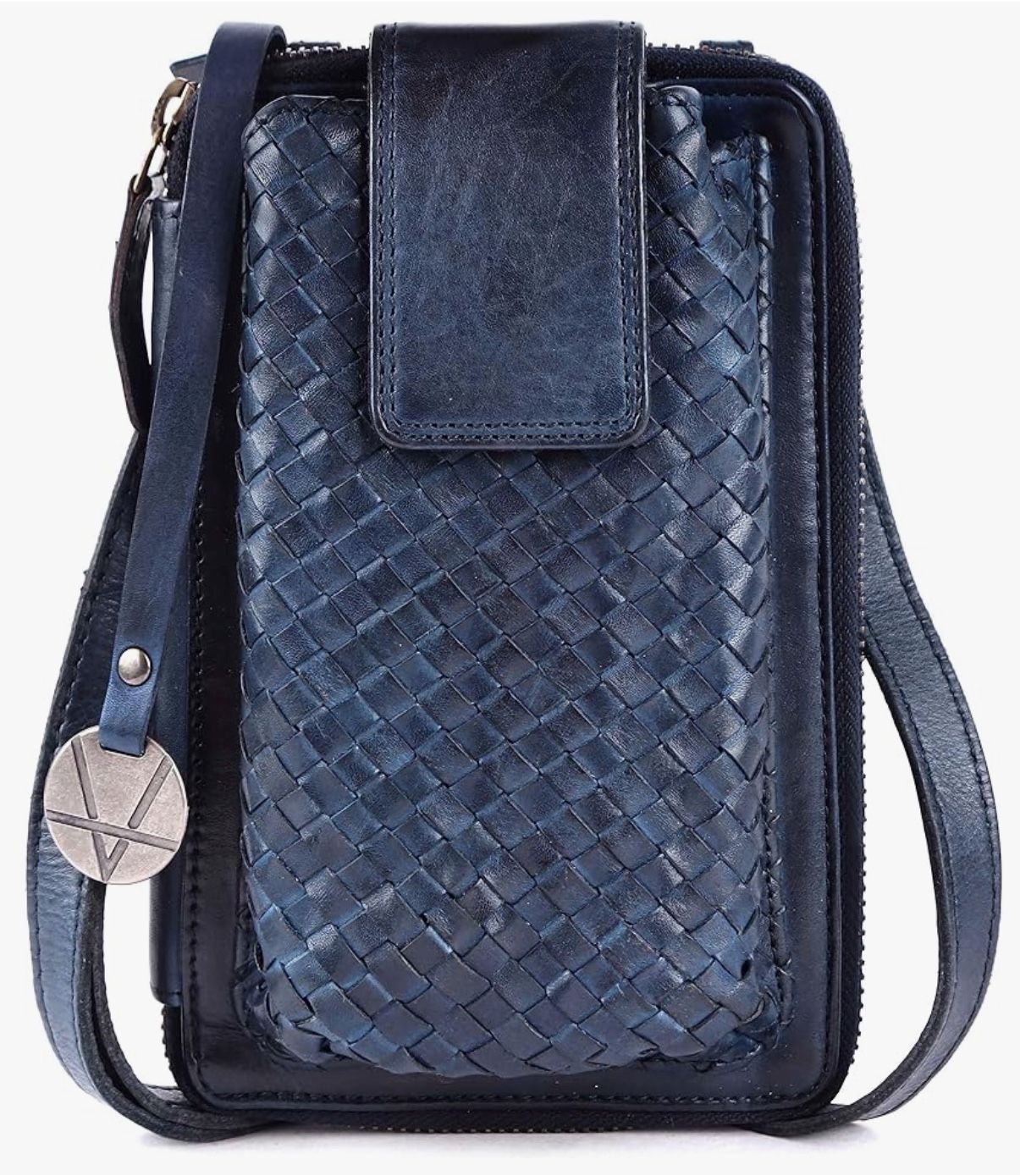 Genuine Leather Small Leather Crossbody Bags For Women Cell Phone Purse With Adjustable & Detachable Strap