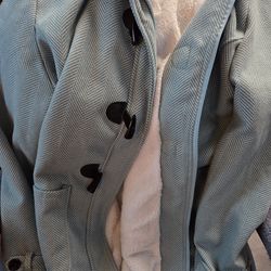 Blue herringbone coat