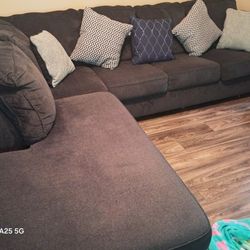 Fairly New Navy Blue Sectional 