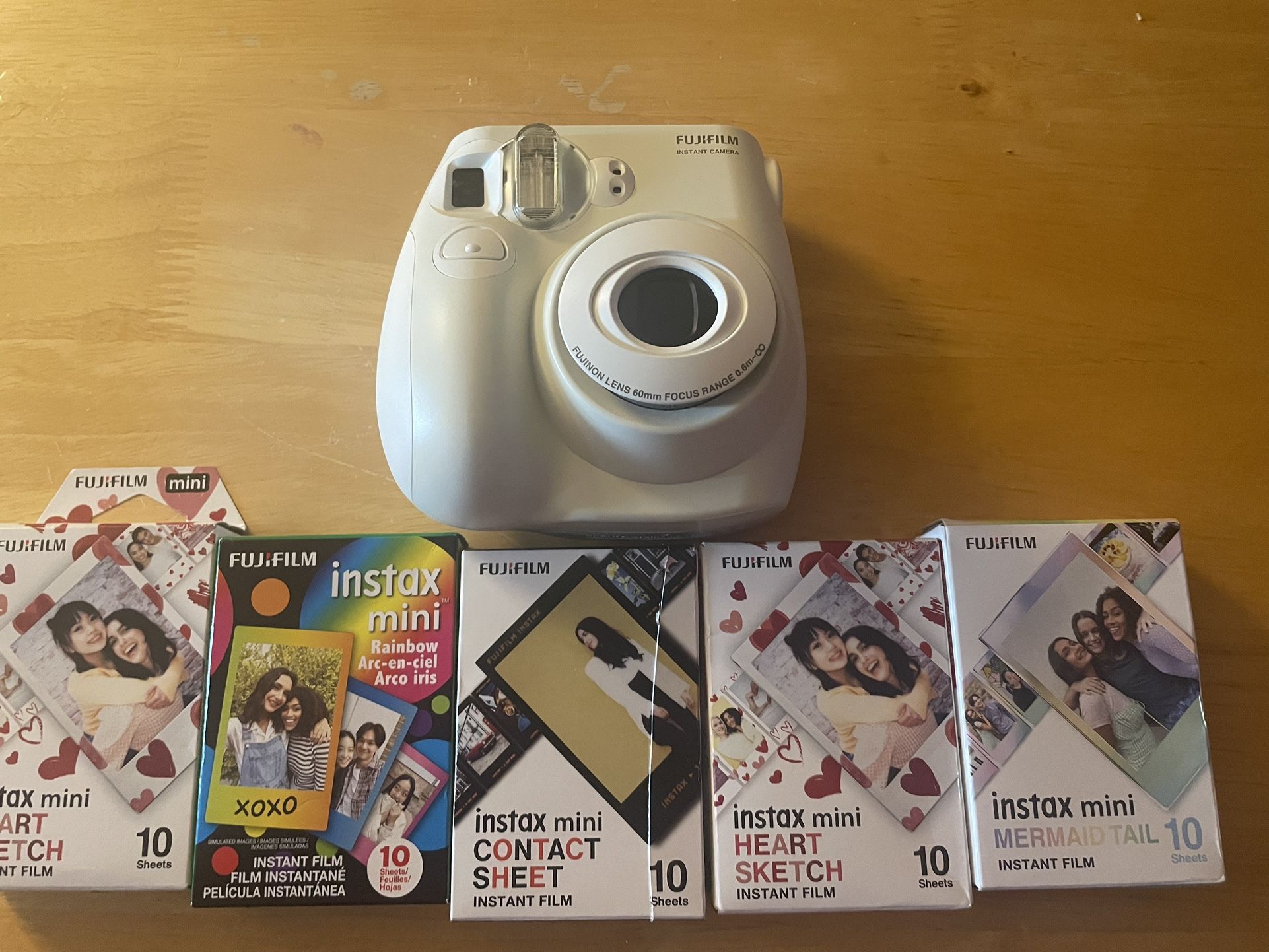 Use But Looks Brand New Beige, Mini Nine Imstax Mini Instant Camera & 2 Film Packs