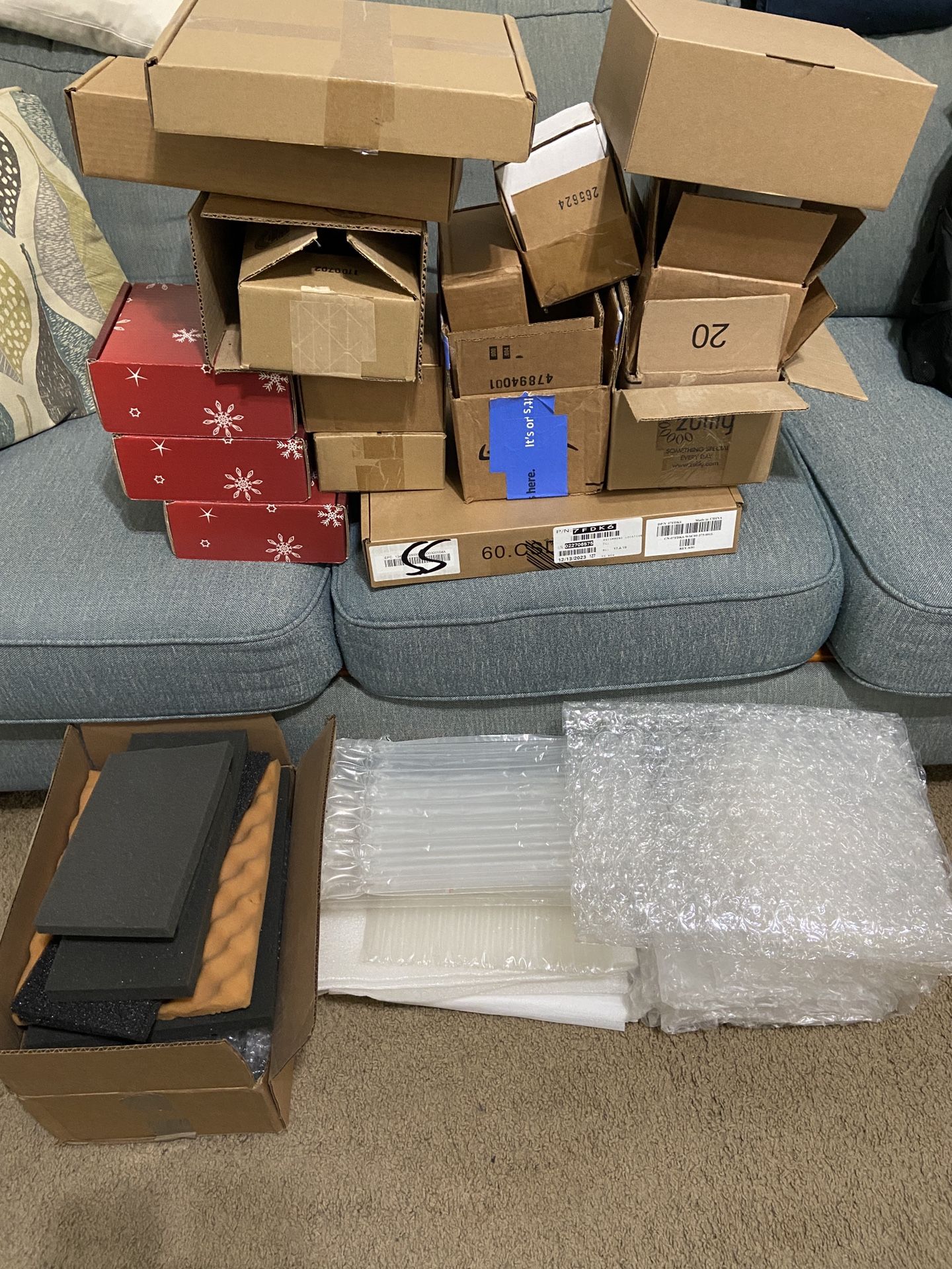 Shipping Boxes Bubble Wrap Foam