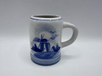 Mini Hand Painted Delft Blue Holland Mug