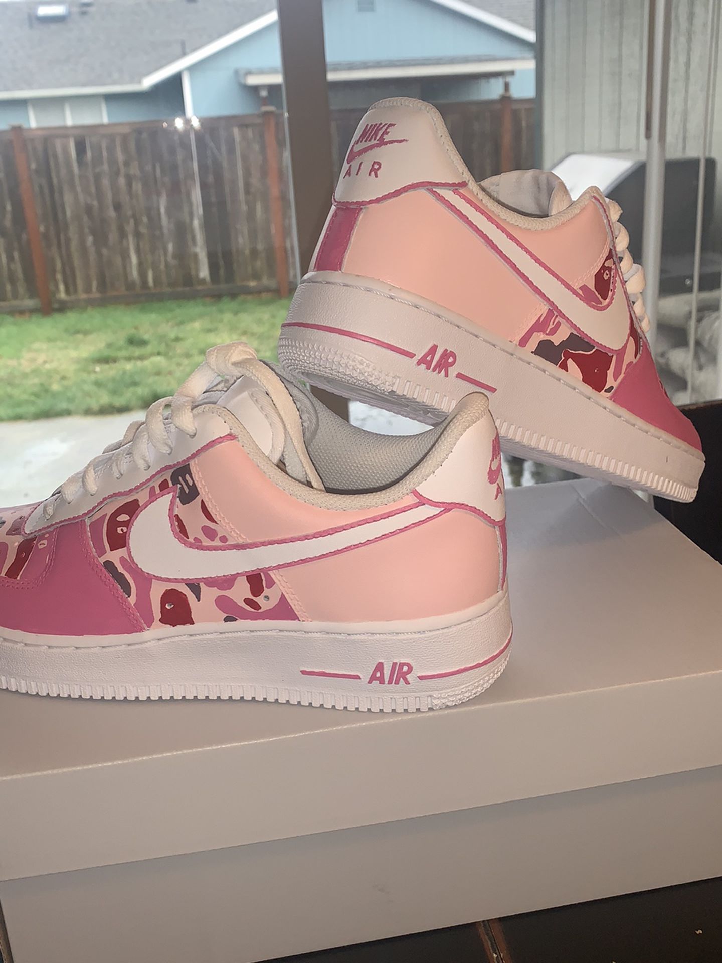 Pink Bape Af1 Customs