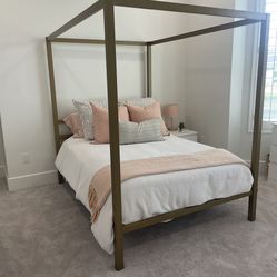 Full Size Bed Frame in Gold