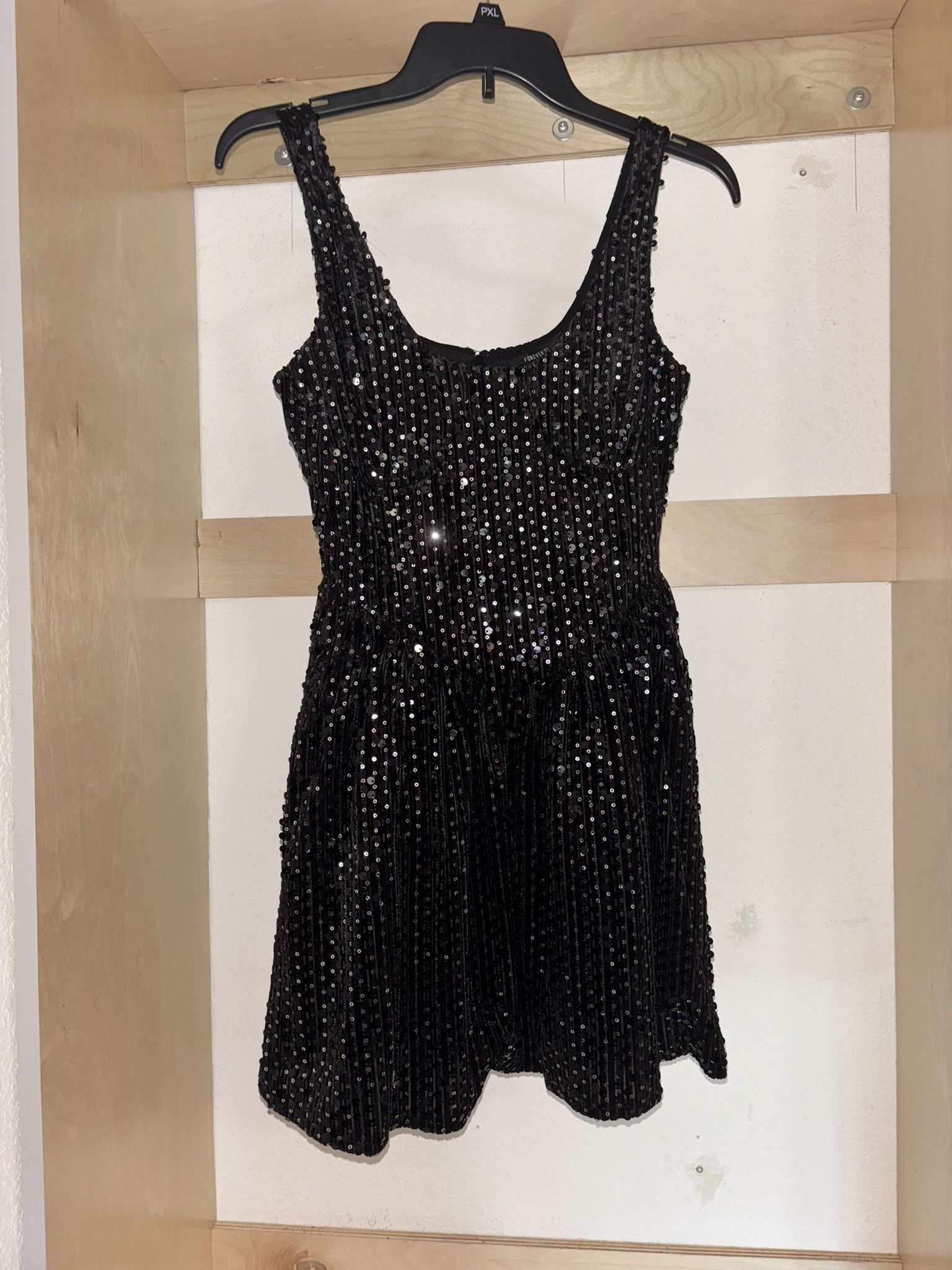 Mini Sequin Black Dress