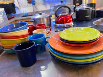 Fiesta Plates Bowls Mugs Dinnerware Dish Set