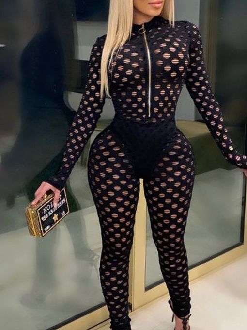 Sexy Zipped Jumpsuit