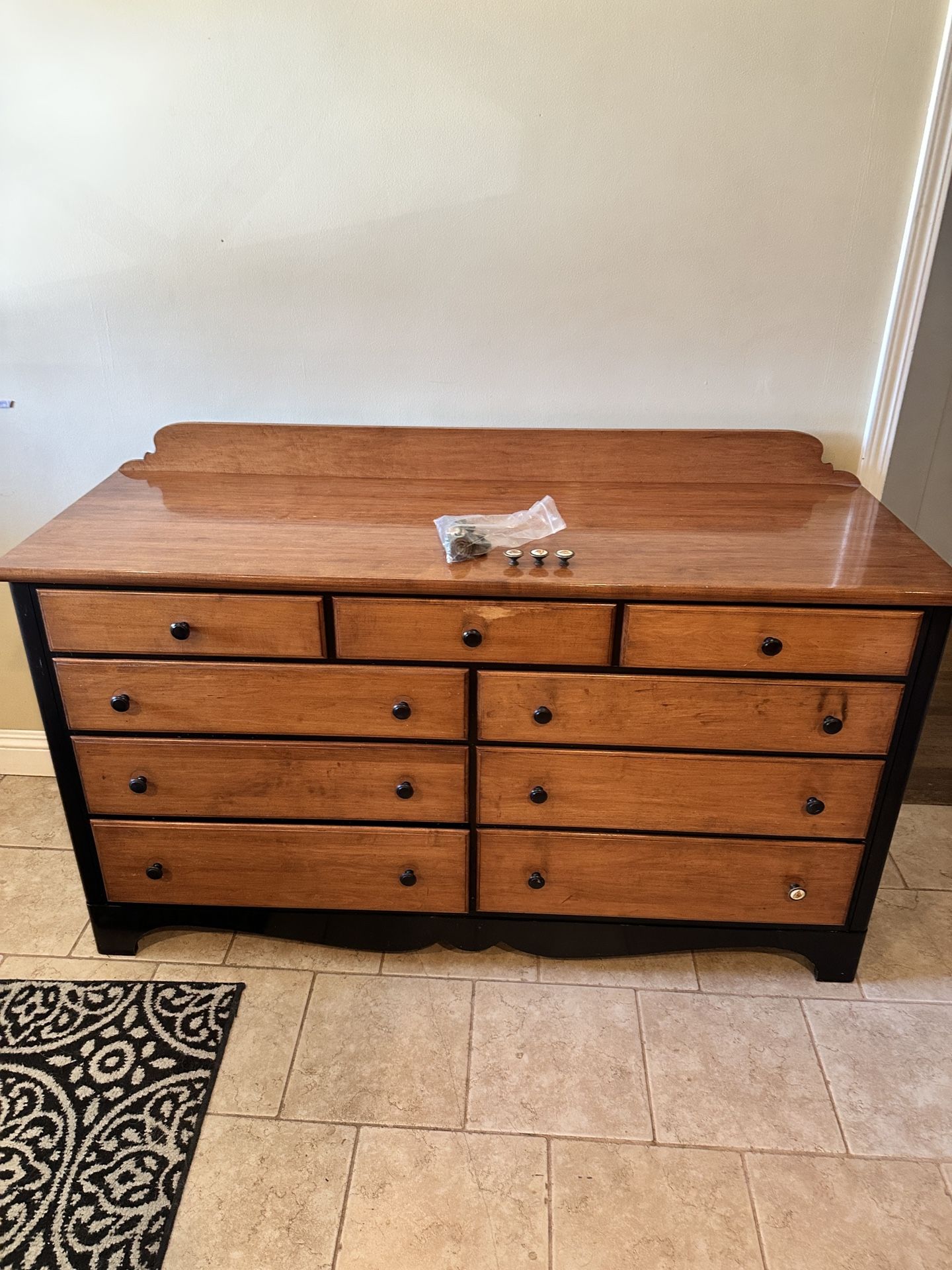 Vintage Lambert And Hitchcock Dresser And Mirror Set
