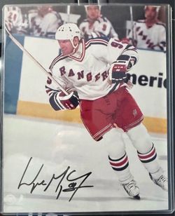 Wayne Gretzky Signed 8x10 New York Rangers Photo