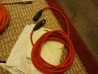 XLR Mic Cable. New! Red. 20 only.