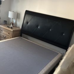 Full  Mattress, Box Spring, Headboard, Frame, And Dresser