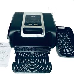 New Other Zstar 7-in-1 Indoor Air Fryer Grill Combo, GZ01, Black With Tongs