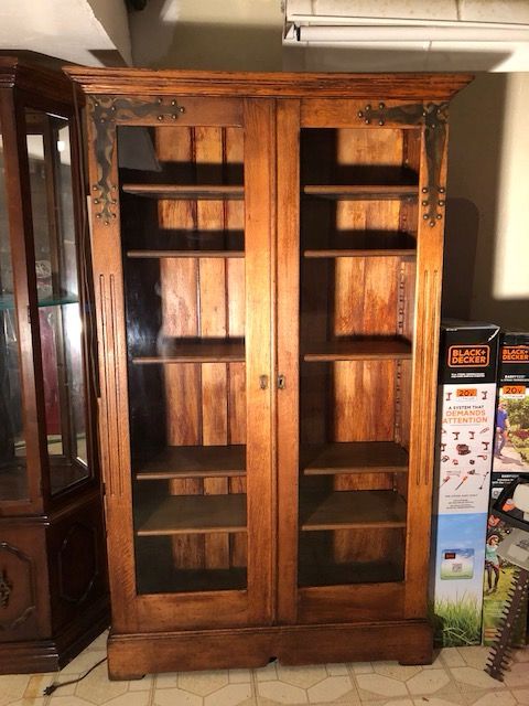 Antique Glass Front Cabinet Appraised At 2 000 For Sale In