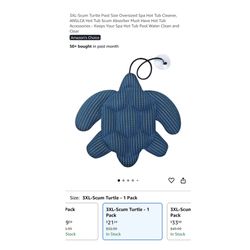 Brand new 3XL-Scum Turtle Pool Size Oversized Spa Hot Tub Cleaner, ANSLCA Hot Tub Scum Absorber Must Have Hot Tub Accessories - Keeps Your Spa Hot Tub