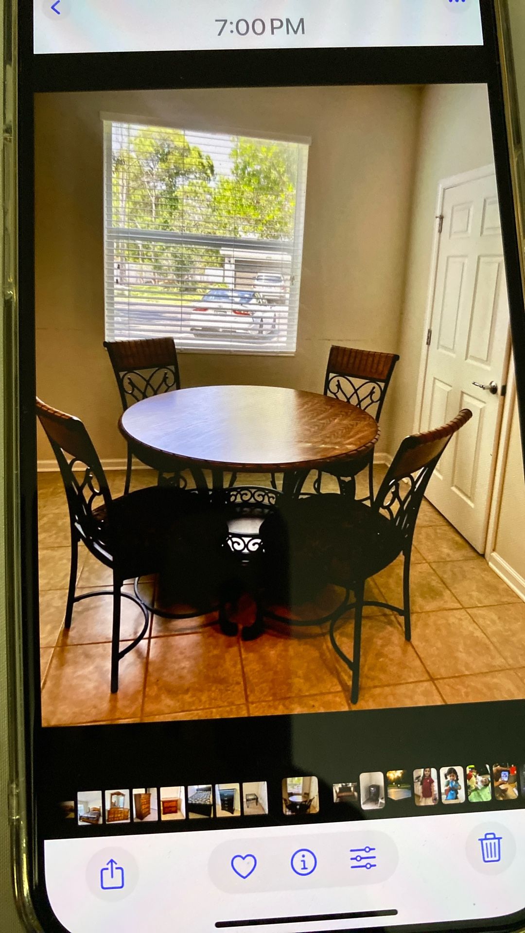 Elegant, Looking And Very Sturdy Dining Table With Four Chairs