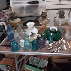 Vintage/antique Lamps/bottles