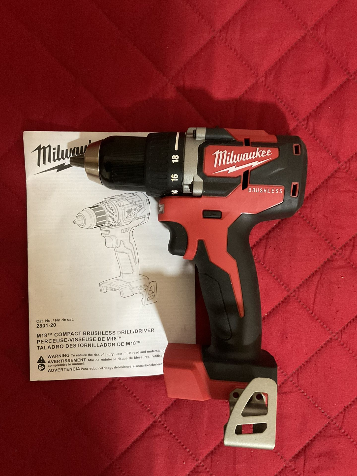 Milwaukee. M18 Lithium Ion Brushless Cordless 1/2” Drill Driver (Tool Only). 2801-20.