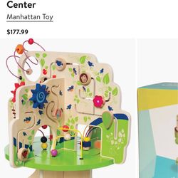 Wood activity center for babies