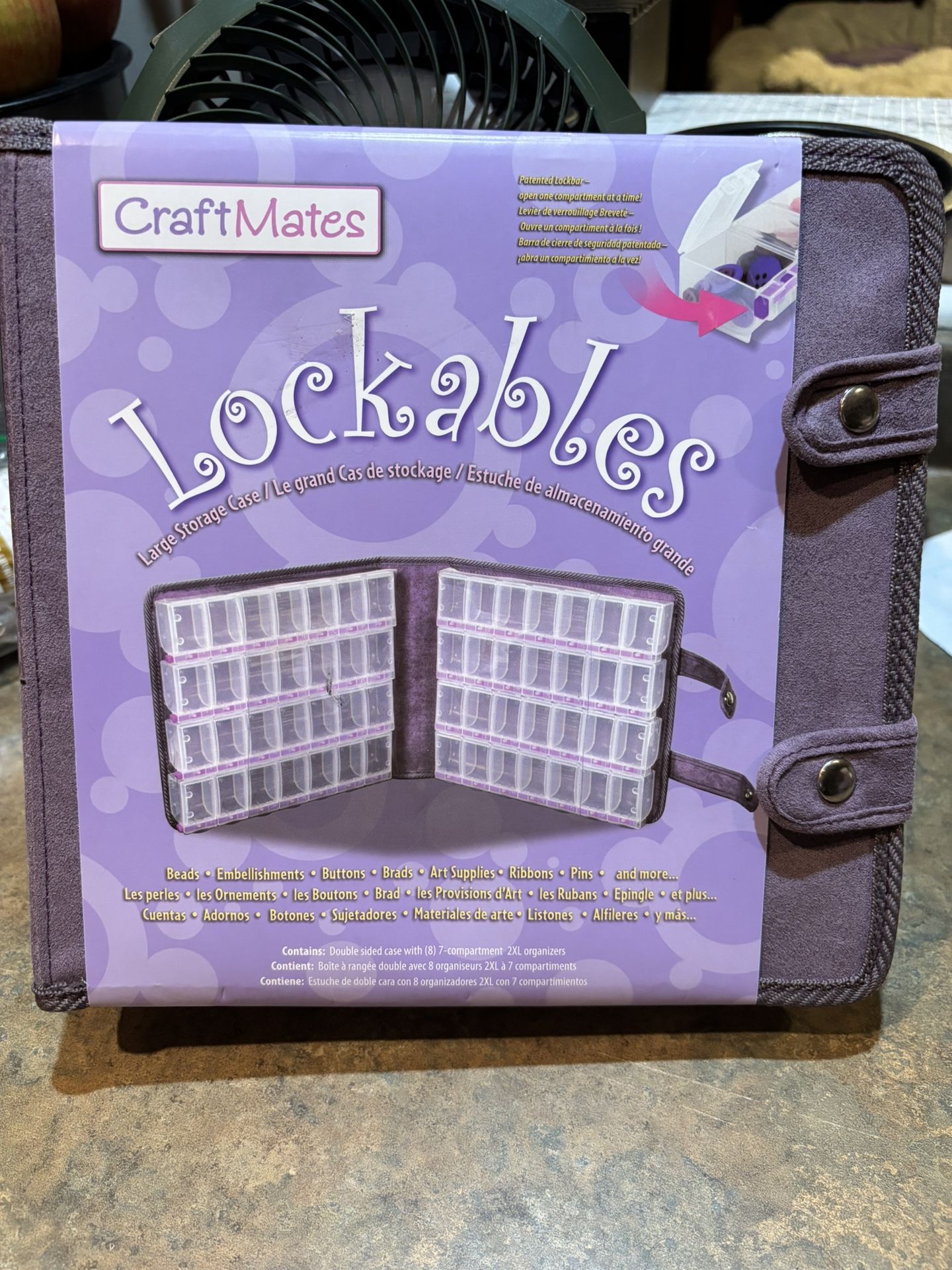 Craft Mates Bead Organizer, Locking Compartments, Clear Plastic Storage Containers for Buttons, Pins, Jewelry, Diamond Art and Craft Supplies