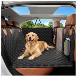 Dog Seat Cover for Back Seat Hard Bottom,Holds 500 lbs,Waterproof Dog Car Seat