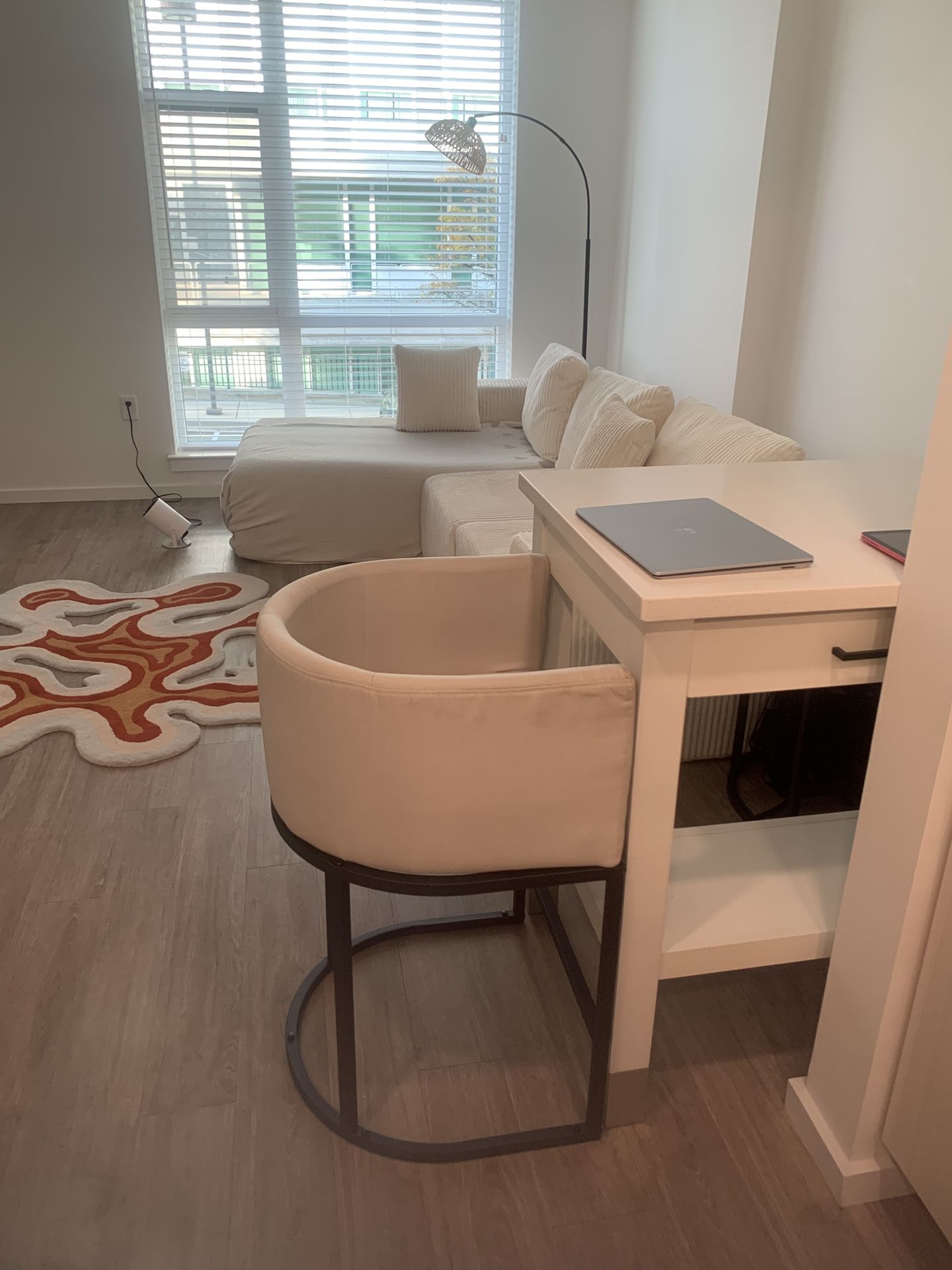 Modern 27" H Counter Height Bar Stools Set of 2